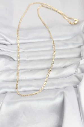 CM 14K Gold Renk İnce Kuşgözü Zincir Model 60 cm Kadın Kolye 5886