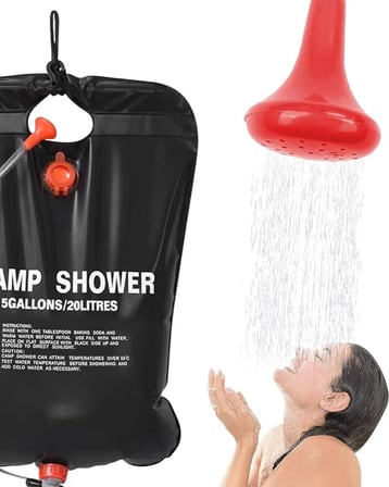 Taşınabilir Kamp Duşu Solar Isıtmalı 20 Litre Su Kapasiteli Hijyen Çözümü Y