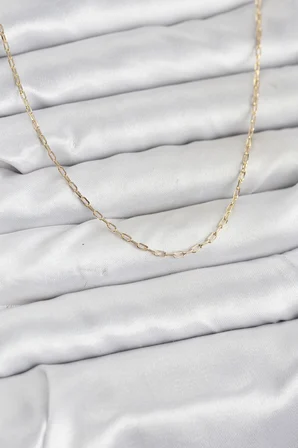 CM 14K Gold Renk Ataç Zincir Model 60 cm Kadın Kolye 5886