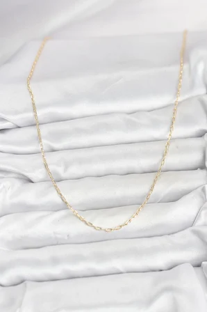 CM 14K Gold Renk Ataç Zincir Model 60 cm Kadın Kolye 5886