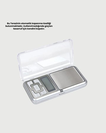 Mavi Işıklı LCD Ekranlı Hassas Tartı Terazisi Yeni Nesil