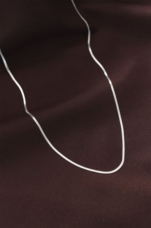 Çelik Gümüş Renk 60 cm İnce İtalyan Zincir Kolye 5886