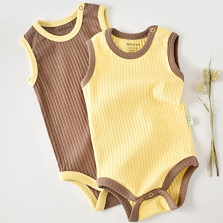 2'li Askılı Body Zıbın 4103 Kahverengi -Vanilya