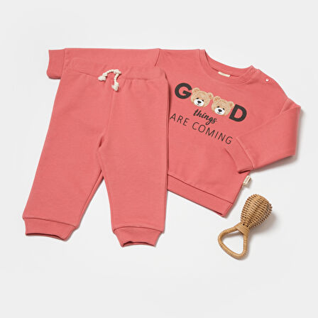 Sweatshirt & Pantolon Takım 8010 Kırmızı