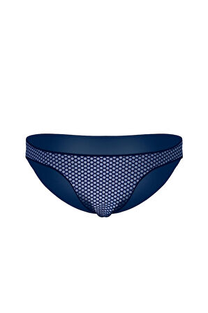 Geometrik Desenli Lacivert Erkek Slip 6553