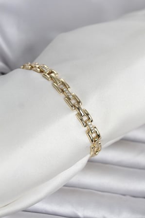 Xuping Zincir Model Gold Renk Kadın Bileklik