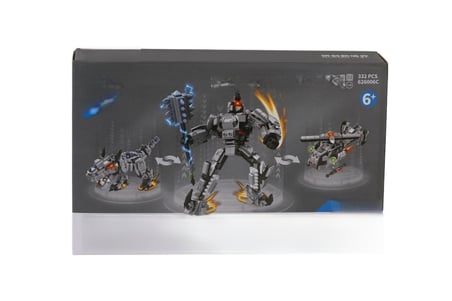 VINTESSY P626006-KARMA Dönüşen Robotlar Block Oyuncak-kırmızı BZS01
