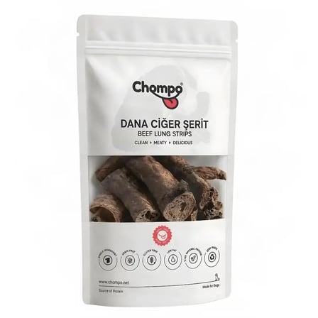 Chompo Dana Ciğer Şerit 100% Doğal Katkısız Köpek Ödül Maması 100 Gr BZS01