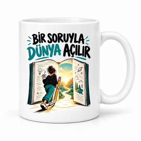 VINTESSY Öğretmen Işığı Tasarımlı Porselen Kupa - MODEL 986 BZS01
