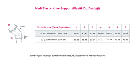 VINTESSY 602 Elastik Knee Support - 4 Numara BZS01