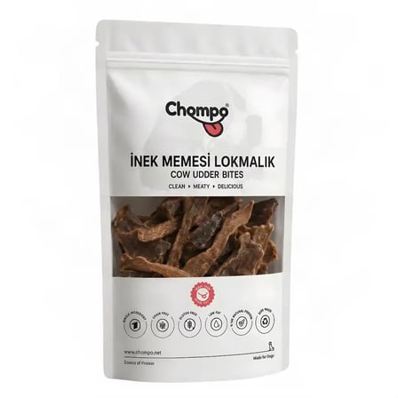 Chompo İnek Memesi Lokmalık 100% Doğal Katkısız Köpek Ödül Maması 100 Gr BZS01