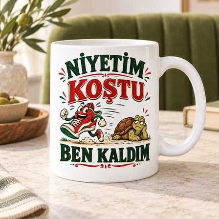 VINTESSY Az Kalsın Spor Tasarımlı Porselen Kupa - MODEL 926 BZS01