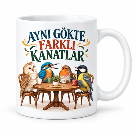 VINTESSY Farklı Renkler Tasarımlı Porselen Kupa - MODEL 938 BZS01