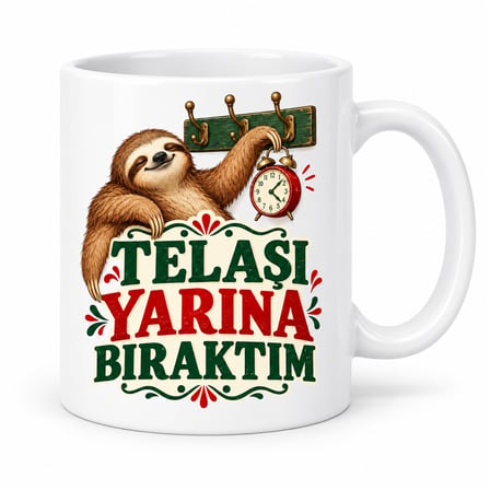 VINTESSY Ertelenen Telaş Tasarımlı Porselen Kupa - MODEL 933 BZS01