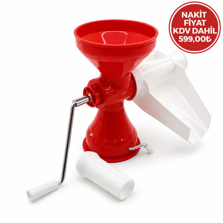 VINTESSY Plastik Süzgeçli Hazneli Salça Makinesi (Metal Kollu) BZS01