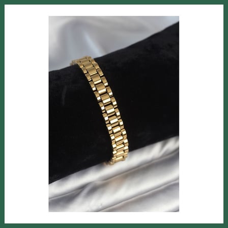 VINTESSY 316L Çelik Gold Renk 9 mm Kalınlık Erkek Bileklik BZS01