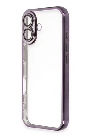 VINTESSY iPhone 16 Plus Uyumlu Kılıf Lensli Silikon - Mor BZS01