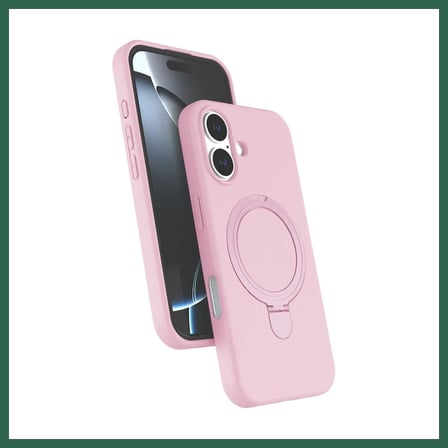 VINTESSY iPhone 16 Uyumlu Regal Magsafe Standlı Kapak - Açık Pembe BZS01