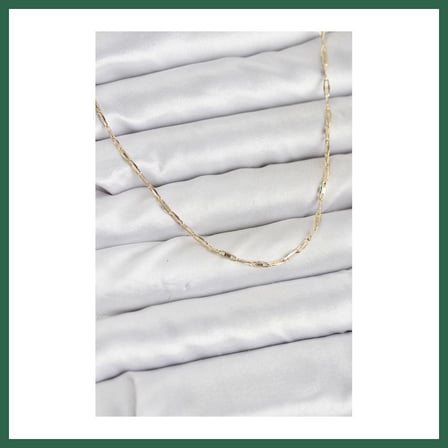 VINTESSY CM 14K Gold Renk Pirinç Ataç Zincir 60 cm Kadın Kolye BZS01