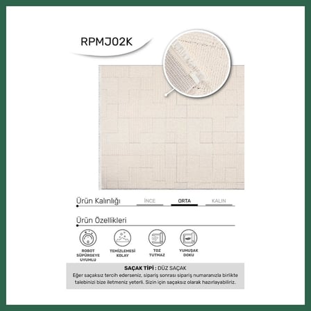 VINTESSY YoudayHomeCollection MARGİN Model Oturma Odası Halısı · EBAT: 80X80 BZS01