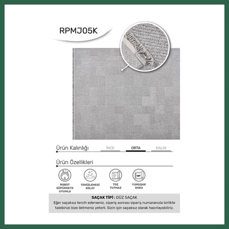VINTESSY YoudayHomeCollection MARGİN Model Oturma Odası Halısı · EBAT: 80X80 BZS01