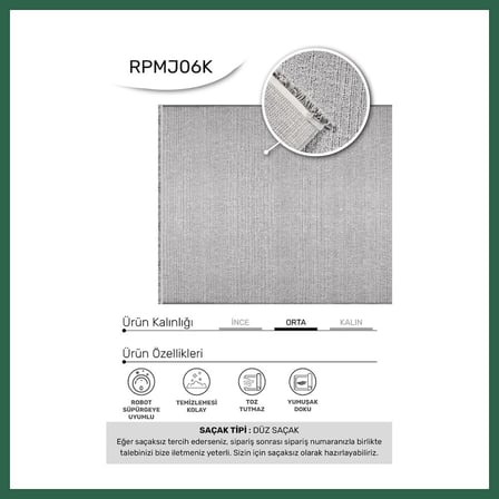 VINTESSY YoudayHomeCollection MARGİN Model Oturma Odası Halısı · EBAT: 80X80 BZS01