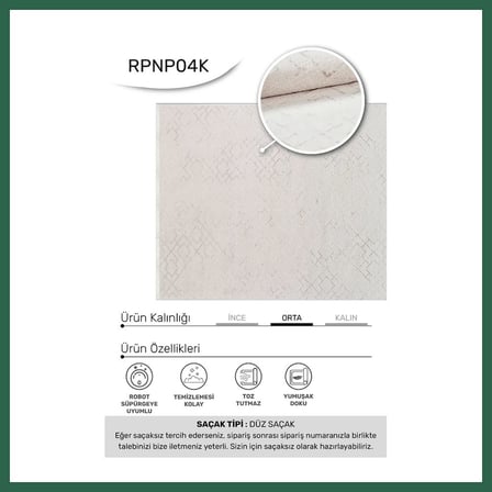 VINTESSY YoudayHomeCollection BONAPARTE Model Oturma Odası Halısı · EBAT: 100X100 BZS01