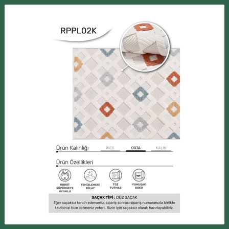 VINTESSY YoudayHomeCollection MASAL Model Oturma Odası Halısı · EBAT: 120X200 BZS01