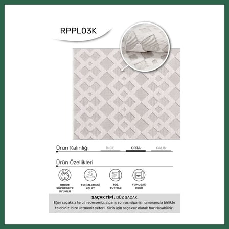 VINTESSY YoudayHomeCollection MASAL Model Oturma Odası Halısı · EBAT: 100X100 BZS01