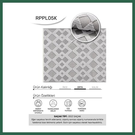 VINTESSY YoudayHomeCollection MASAL Model Oturma Odası Halısı · EBAT: 120X120 BZS01