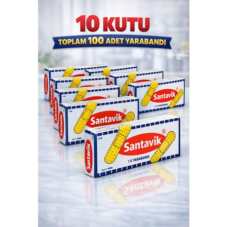Santavik İlk Yardım Bandı Yara Bandı 10lu 10 Paket