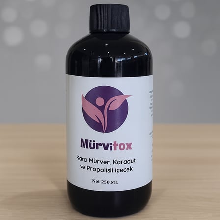 Mürvitox Kara Mürver Karadut ve Propolis İçeren Bitkisel Şurup 250 ml Takviye Edici Gıda