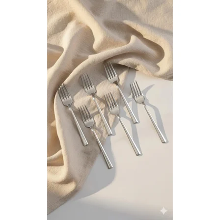 Lüks 6’lı Paslanmaz Çelik Tatlı Çatal Seti