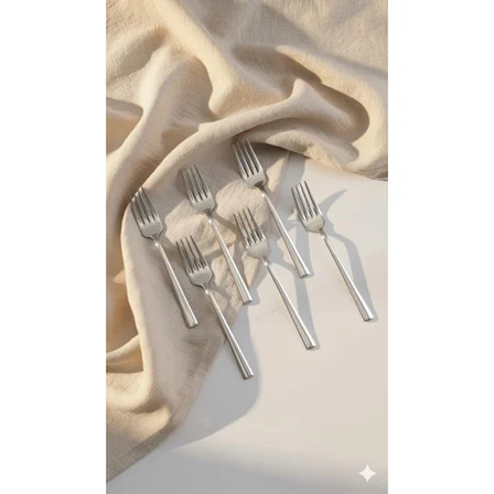 Lüks 6’lı Paslanmaz Çelik Yemek Çatal Seti