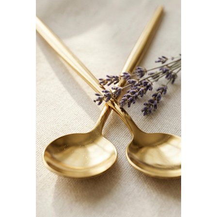 6'lı Lüks Gold Paslanmaz Çelik Tatlı Kaşığı Seti (16 cm)