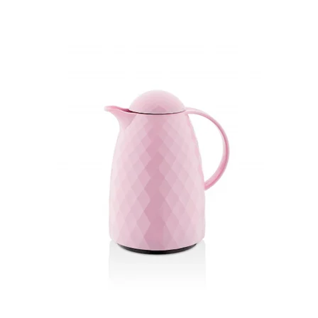 1 Lt Akrilik Soft Pembe Çay Termosu 12 Saat Sıcak 24 Saat Soğuk