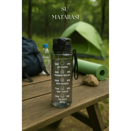 Suluk & Su Şişesi & Sporcu Matara Füme 1000 ml