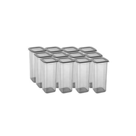 12'li Kavanoz Seti & Saklama Kabı & Erzak Kabı 12x1900 Ml (20 Lı Etiket Hediyeli)