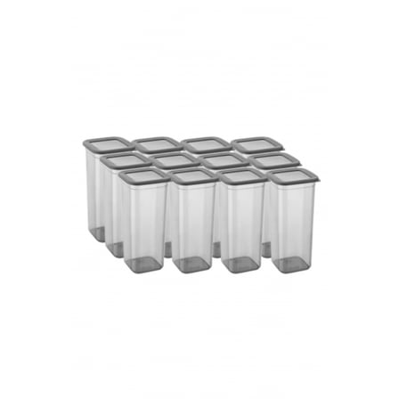 12'li Kavanoz Seti & Saklama Kabı & Erzak Kabı 12x1900 Ml (20 Lı Etiket Hediyeli)