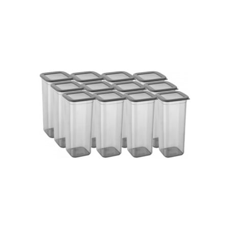 12'li Kavanoz Seti & Saklama Kabı & Erzak Kabı 12x1900 Ml (20 Lı Etiket Hediyeli)