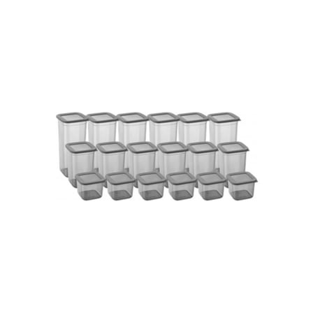 18'li 3 Boy Kavanoz Seti & Saklama Kabı & Erzak Kabı 6x650/1300/1900 Ml (40 Lı Etiket Hediyeli)