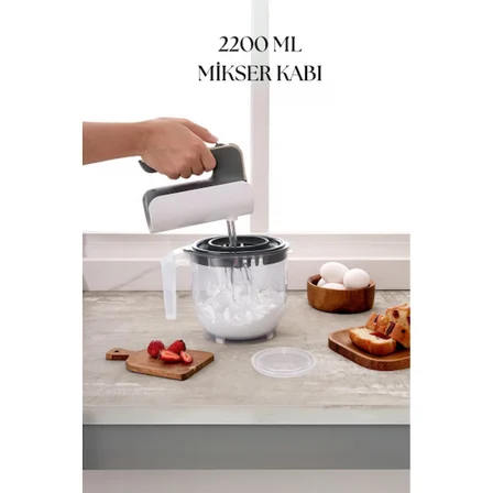 2200 Ml Mikser Kabı Füme & Ölçü Kabı & Saklama Kabı
