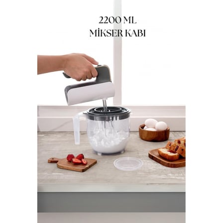2200 Ml Mikser Kabı Füme & Ölçü Kabı & Saklama Kabı