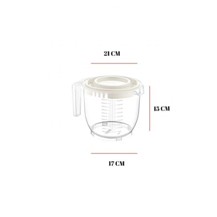 2200 Ml Mikser Kabı Mavi & Ölçü Kabı & Saklama Kabı