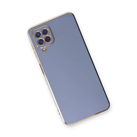 Bezos Samsung Galaxy A22 Kılıf Volet Silikon - Mavi BZSS