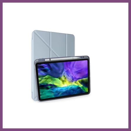 Twin Store iPad Pro 11 (2021) Kılıf Kalemlikli Hugo Tablet Kılıfı - Mavi BZSTWIN