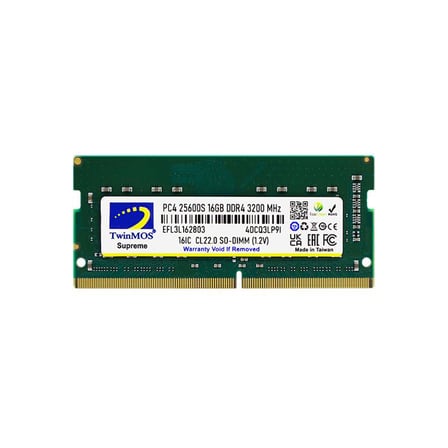 Twinmos 16 GB DDR4 3200MHZ TWINMOS 1.2V NB MDD416GB3200N BZSTWIN