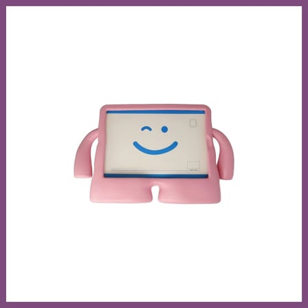 Twin Store iPad 4 9.7 Kılıf Karakter Tablet Silikon - Açık Pembe BZSTWIN