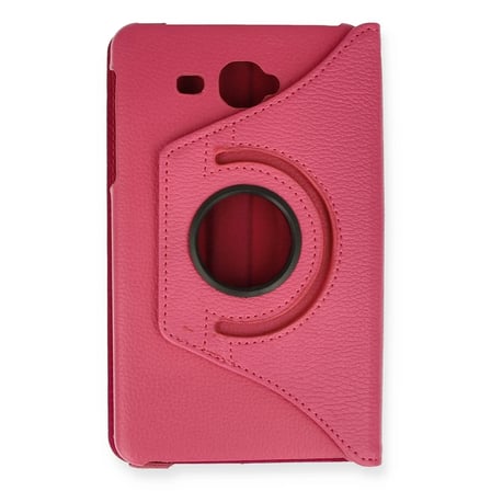 Twin Store Samsung Galaxy T280 Tab A 7 Kılıf 360 Tablet Deri Kılıf - Pembe BZSTWIN