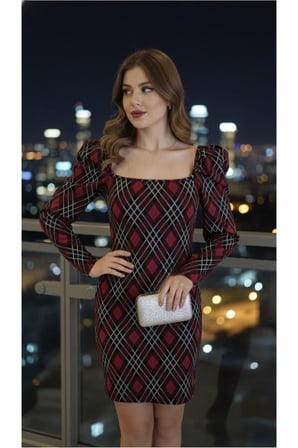 Twin Store Kare Elbise Kollu Yaka Uzun · Renk: Sarı · Beden: M BZSTWIN